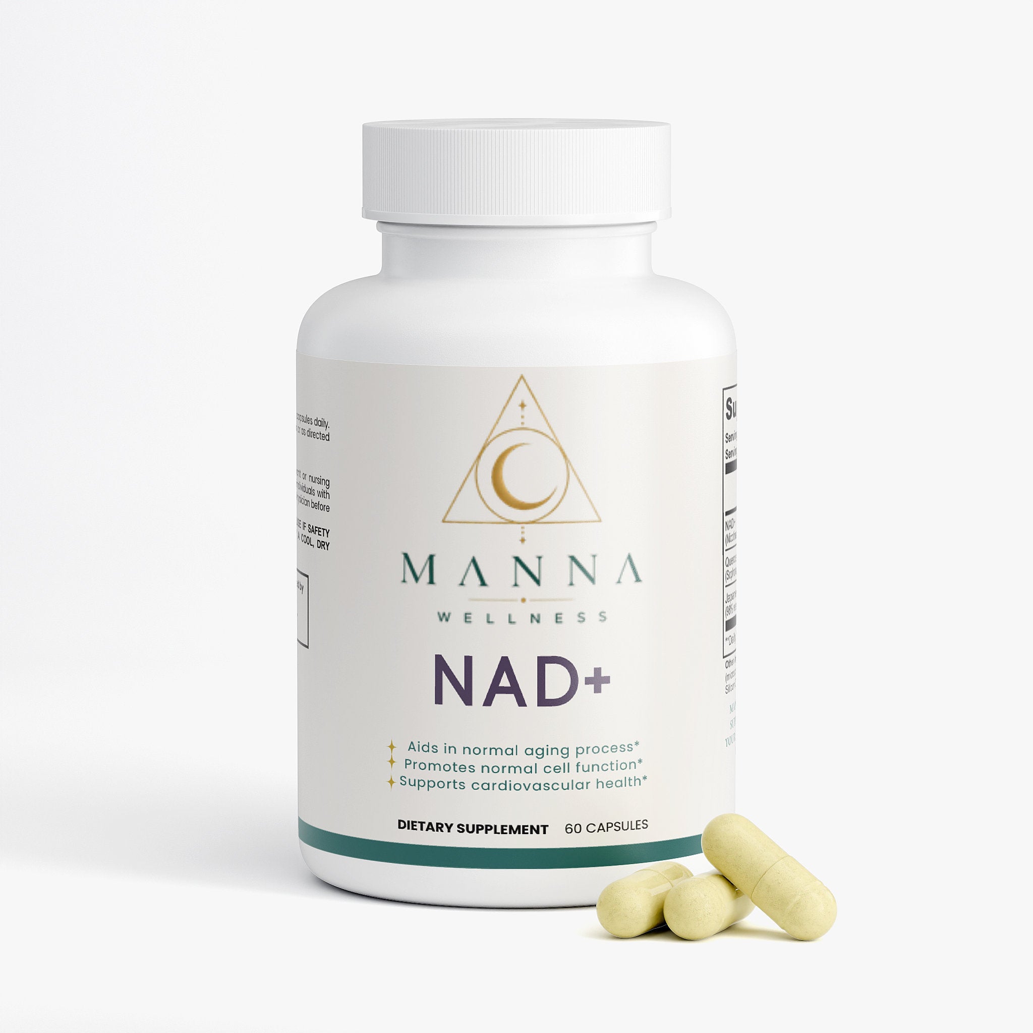 NAD+ Supplement with Quercetin & Resveratrol | 500mg | 60 Capsules